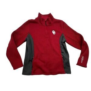 Oklahoma Sooners Colosseum Men XL Red Long Sleeve‎ Pullover Sweater Jacket